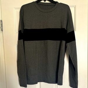 BRAND NEW!!! Dark Gray and Black Stripe Long Sleeve Shirt